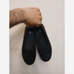 کفش راحتی زنانه نگین دار مشکی سبک روزمره زیره PU - تصویر 4