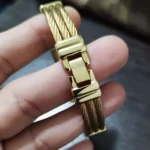 دستبند استیل مشکی مردانه و زنانه رنگ ثابت ضد حساسیت سایز بزرگ - تصویر 3