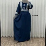 پیراهن نخی زنانه مدل پادمیرا فری سایز مناسب تا 48 همراه با کمربند - تصویر 7
