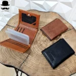 کیف پول جیبی و جاکارتی چرم طبیعی اصل مردانه کوچک - تصویر 5