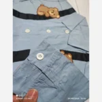 ست پیراهن و شلوار کبریتی بچگانه طرح خرس Happy Bear - تصویر 3