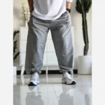 جاگر کلوین کلین اسلش ملانژ دمپا گت دار مناسب آقا و خانم سایز XXL و XXXL طوسی مشکی برفی
