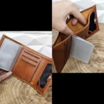 کیف پول جیبی و جاکارتی چرم طبیعی اصل مردانه کوچک - تصویر 3