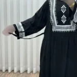 پیراهن نخی زنانه مدل پادمیرا فری سایز مناسب تا 48 همراه با کمربند - تصویر 3