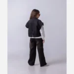 ست سه تیکه ژیله و شلوار جین دخترانه بلوز پنبه دورس - تصویر 4