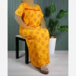 پیراهن نخی آستین کوتاه وارداتی فریسایز تا سایز 46 - تصویر 2