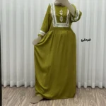 پیراهن نخی زنانه مدل پادمیرا فری سایز مناسب تا 48 همراه با کمربند - تصویر 9