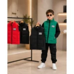 پافر اسپرت بچگانه رویه مموری سایز 55 تا 65 رنگ سبز قرمز مشکی - تصویر 2